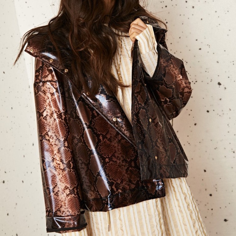 Ghospell/Sister Jane Reptilian Cropped Rain Jacket